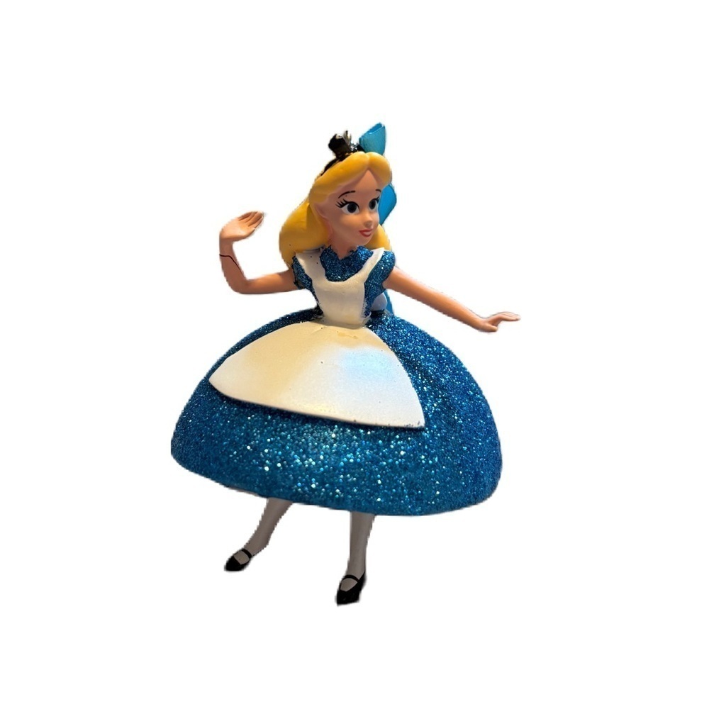 Disney Parks Alice in Wonderland Figurine Holiday Christmas Ornament NEW Blue